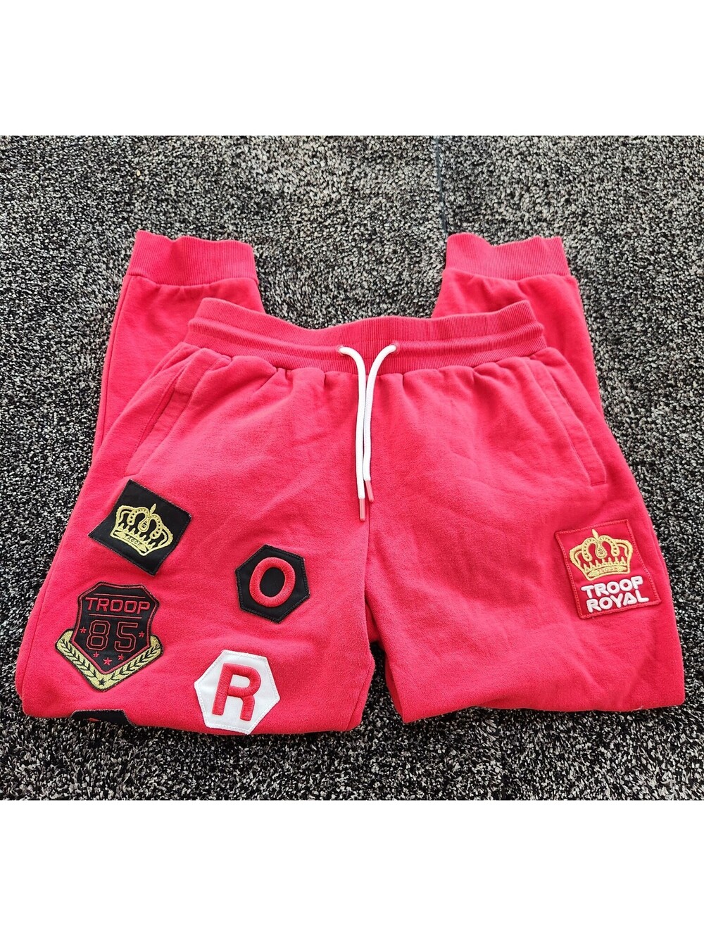 World of Troop Men Fleece Large Jogger Pants Troop Royal Patch Designs Premium